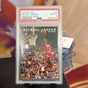 Michael Jordan 1992 Skybox USA Basketball #38 PSA NM-MT 8